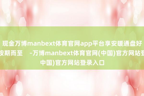 现金万博manbext体育官网app平台享安暖通盘好意思好按期而至 -万博manbext体育官网(中国)官方网站登录入口