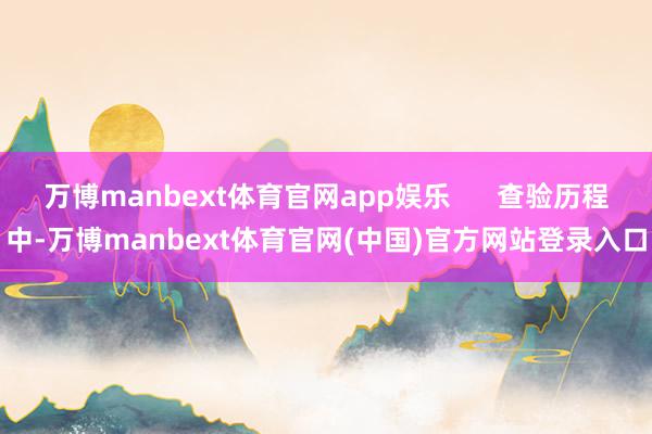 万博manbext体育官网app娱乐      查验历程中-万博manbext体育官网(中国)官方网站登录入口