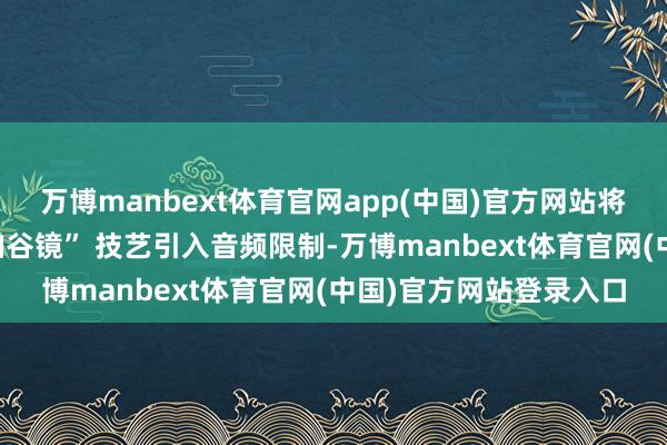 万博manbext体育官网app(中国)官方网站将常用于艺术装配的 “幽谷镜” 技艺引入音频限制-万博manbext体育官网(中国)官方网站登录入口